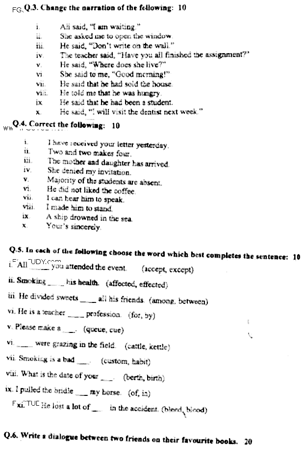 LLB Part 1 English 1 Past Paper 2018 Punjab University