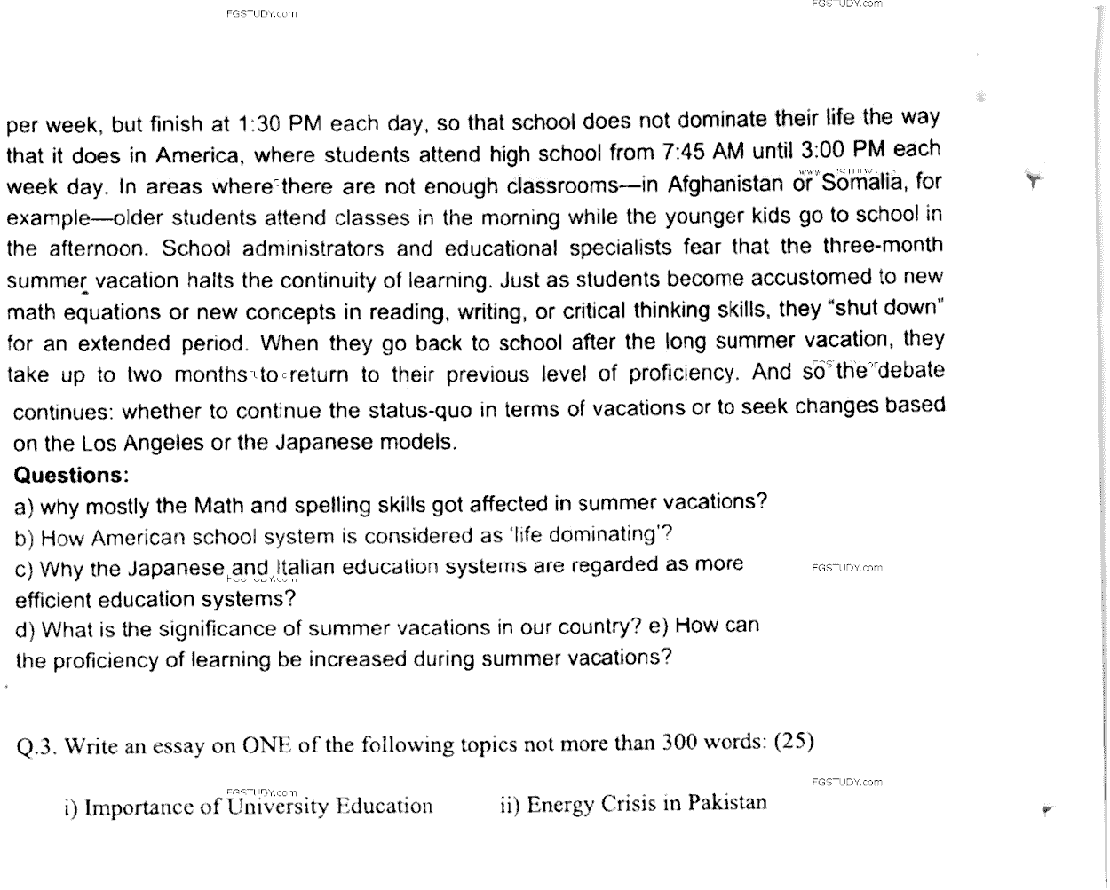 LLB Part 2 English 2 Past Paper 2019 Punjab University