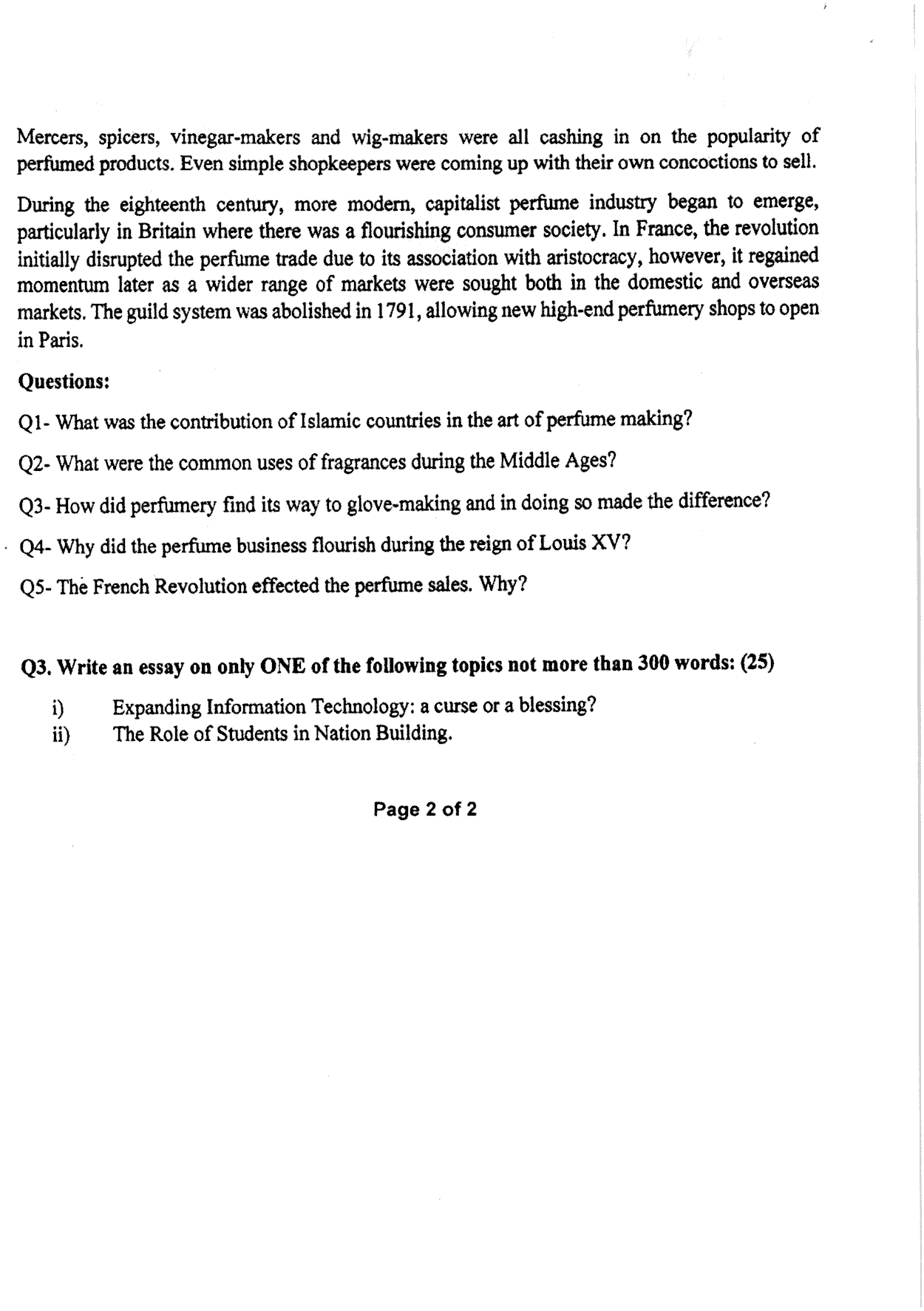 LLB Part 2 English 2 Past Paper 2020 Punjab University