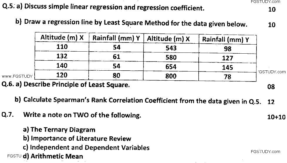 MSc Part 1 Geography Geomorphology Past Paper 2019 Punjab University Subjective
