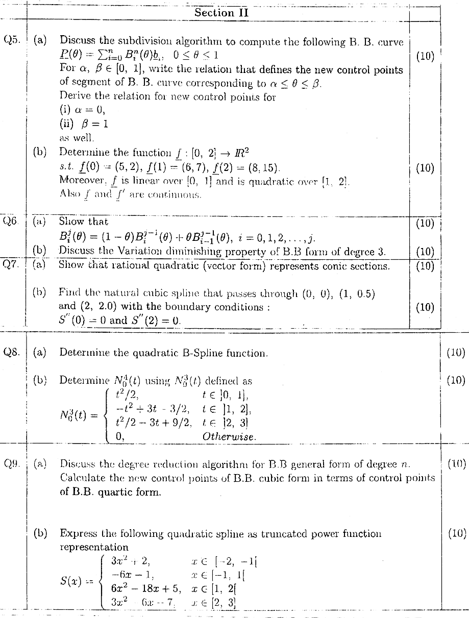 MSc Part 2 Mathematics Theory Of Approximation And Splines Past Paper 2015 Punjab University Subjective