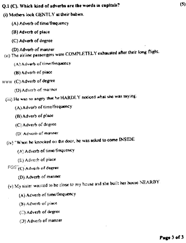 Doctor of Pharmacy English Past Paper 2018 Punjab University Objective