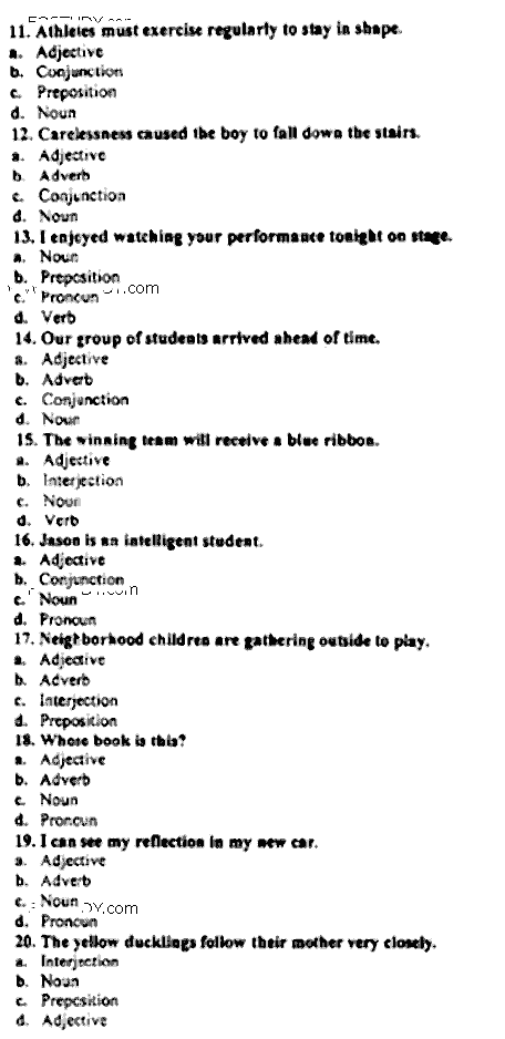 Doctor of Pharmacy English Past Paper 2019 Punjab University Objective